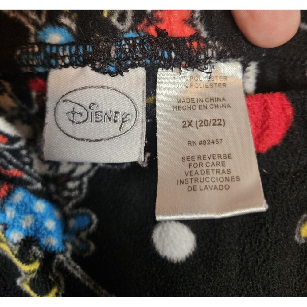 Disney Womens 2X Pajama Pants Black Mickey & Minnie Mouse Casual Loungewear - Picture 4 of 9